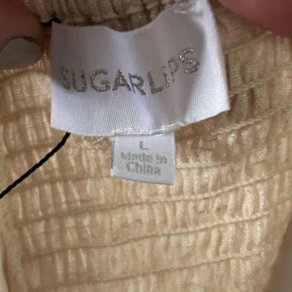 NWT SUGARLIPS Morro Bay Tube Top Ruched Linen Blend Midi Slip Dress Boho | Sz L - Picture 9 of 13